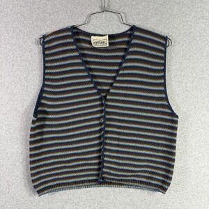 Vintage corquet vest womens S knit button front sleeveless